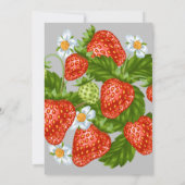 Invitation Baby shower aux fraises | Berry Sweet (Dos)