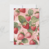 Invitation Baby shower aux fraises | Berry Sweet (Dos)
