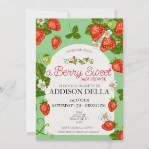 Invitation Baby shower aux fraises   Berry Sweet