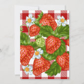 Invitation Baby shower aux fraises | Berry Sweet (Dos)