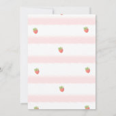 Invitation Baby shower aux fraises rouges (Dos)