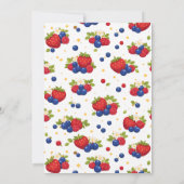 Invitation Baby Shower aux Fruits Rouges Fraise Myrtille (Dos)