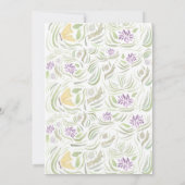 Invitation Baby shower aux papillons d'or (Dos)