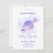 Invitation Baby shower aux tortues (Devant)