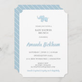 Invitation baby shower avec Aquarelle Elephant (Devant / Derrière)