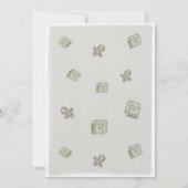 Invitation baby shower avec Cheval Rocking (Dos)