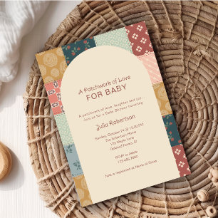 Invitation Baby-Shower avec Courtepointes Anciennes