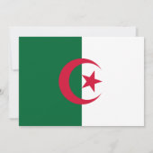 Invitation baby shower avec Drapeau d'Algérie (Dos)