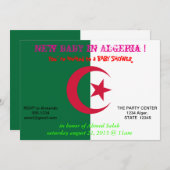 Invitation baby shower avec Drapeau d'Algérie (Devant / Derrière)