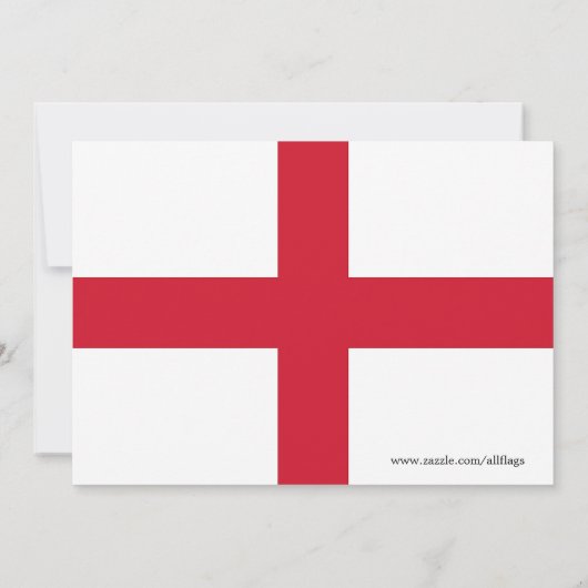 Invitation baby shower avec drapeau d'Angleterre (Dos)