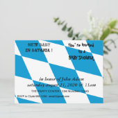 Invitation baby shower avec Drapeau de Bavière (Debout devant)