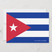 Invitation baby shower avec drapeau de Cuba (Dos)