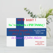Invitation baby shower avec Drapeau de Finlande (Debout devant)