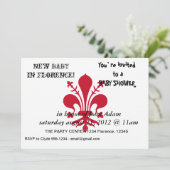 Invitation baby shower avec Drapeau de Florence (Debout devant)
