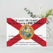 Invitation baby shower avec drapeau de Floride (Debout devant)