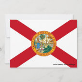 Invitation baby shower avec drapeau de Floride (Dos)