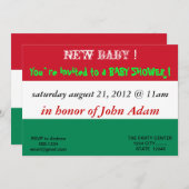 Invitation baby shower avec Drapeau de Hongrie (Devant / Derrière)