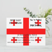 Invitation baby shower avec drapeau de la Géorgie (Debout devant)