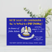 Invitation baby shower avec drapeau de la Louisian (Debout devant)