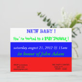 Invitation baby shower avec drapeau de la Russie (Debout devant)