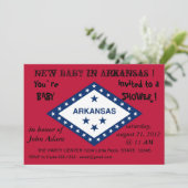 Invitation baby shower avec drapeau de l'Arkansas (Debout devant)