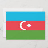 Invitation baby shower avec drapeau de l'Azerbaïdj (Dos)