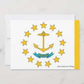 Invitation baby shower avec drapeau de l'île Rhode (Dos)