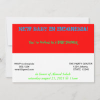 Invitation baby shower avec drapeau de l'Indonésie