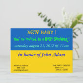 Invitation baby shower avec drapeau de l'Ukraine (Debout devant)
