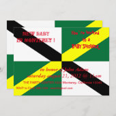 Invitation baby shower avec drapeau de Monterey Ci (Devant / Derrière)