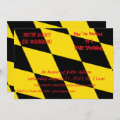 Invitation baby shower avec Drapeau de Munich (Devant / Derrière)