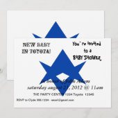 Invitation baby shower avec drapeau de Toyota City (Devant / Derrière)