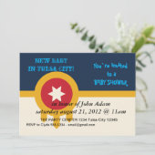 Invitation baby shower avec Drapeau de Tulsa, USA (Debout devant)