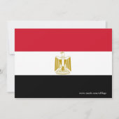 Invitation baby shower avec drapeau d'Egypte (Dos)