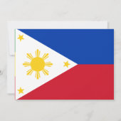 Invitation baby shower avec drapeau des Philippine (Dos)