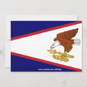 Invitation baby shower avec drapeau des Samoa amér (Dos)