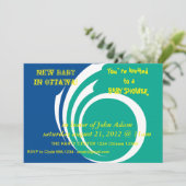 Invitation baby shower avec drapeau d'Ottawa, Cana (Debout devant)