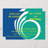 Invitation baby shower avec drapeau d'Ottawa, Cana (Devant / Derrière)