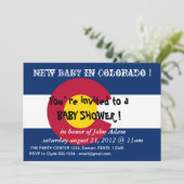 Invitation baby shower avec drapeau du Colorado (Debout devant)
