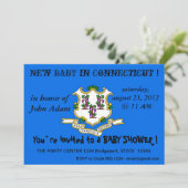 Invitation baby shower avec drapeau du Connecticut (Debout devant)
