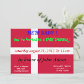 Invitation baby shower avec Drapeau du Danemark (Debout devant)
