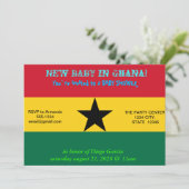 Invitation baby shower avec drapeau du Ghana (Debout devant)