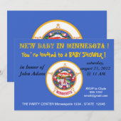 Invitation baby shower avec drapeau du Minnesota (Devant / Derrière)