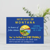 Invitation baby shower avec Drapeau du Montana (Debout devant)