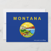 Invitation baby shower avec Drapeau du Montana (Dos)