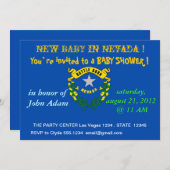 Invitation baby shower avec drapeau du Nevada (Devant / Derrière)