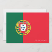 Invitation baby shower avec drapeau du Portugal (Dos)
