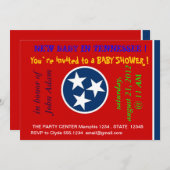 Invitation baby shower avec drapeau du Tennessee (Devant / Derrière)