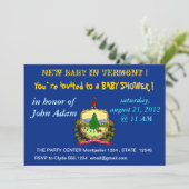 Invitation baby shower avec drapeau du Vermont (Debout devant)