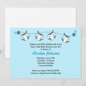 Invitation Baby shower avec enveloppes corresponda (Devant / Derrière)
